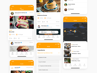 Screens for Digital Gastronomy Platform 2021 design 2021 trend clean design food app gastronomy minimal profile card ui ux