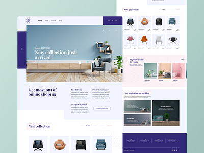 Furniture shop design ecommerce furniture shop ui ux web design