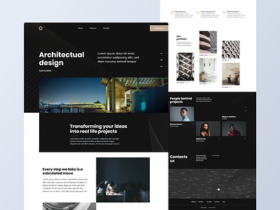 Architecture firm design graphicdesign ladning page ui ux web design