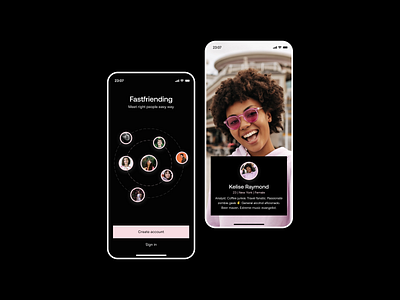 Fastfriending mobile application app design mobile product design ui ux
