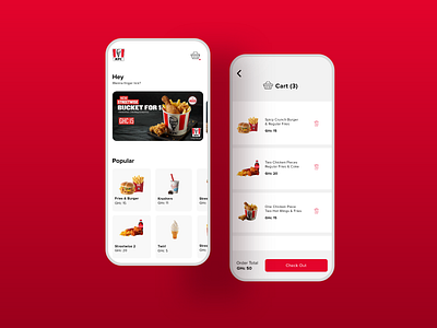 KFC - Mobile App design kfc mobile app design ui ux