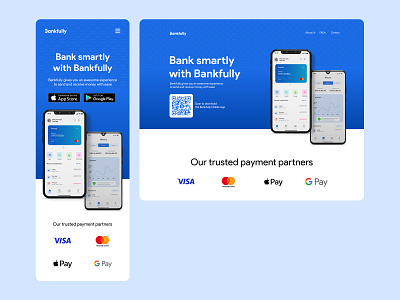 Bankfully - Bank Smartly android bankfully branding design figma fintech ios landing page mobileapp qrcode ui uidesign ux uxdesign website