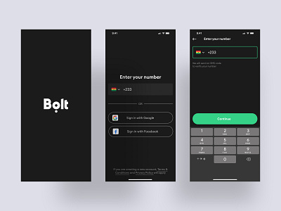 Bolt App - Dark Mode bolt darkmode figma productdesign ui uidesign ux uxdesign