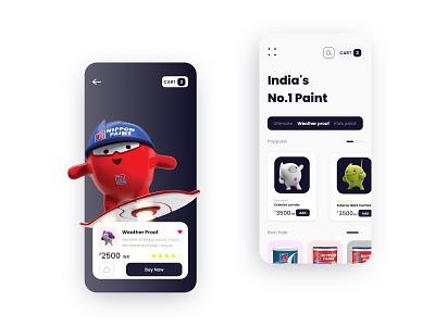 Nippon App UI (not real) paint company ui app design branding marketing mobile ui nippon uxdesign