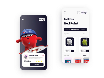 Nippon App UI (not real) paint company ui