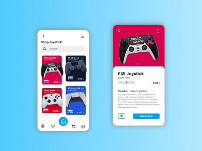 Xbox & PS Joystick E-shop page desgin adobexd app design branding colorful design design designer e commerce desgin logo mobile app design mobile ui shopping app design uxdesign