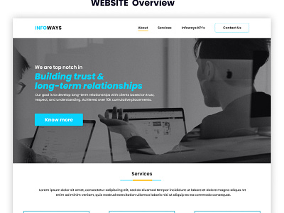 Infoways Website Overview adobexd app design branding design designer illustration logo mobile app design mobile ui uxdesign