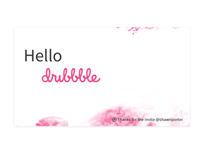 Hello Dribbble! debut design dribbble first hello thank you
