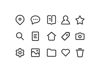 Not Coloured Icon icon icon set