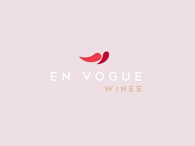 Envogue wines alcohol branding feminine gold minimalistic pink wine wip