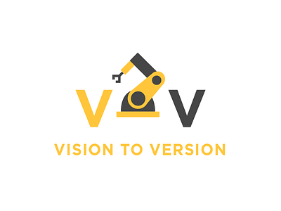 Vision To Version Labs academy branding lab logo mvp product robot startup version vision