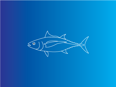 Tuna fish food gradient illustration ocean sashimi sea tuna