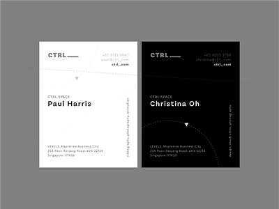 CTRL SPACE branding minimal name cards space