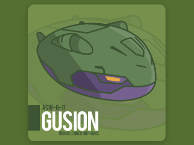 Gundam Gusion blood card gundam gusion head iron orphan vector