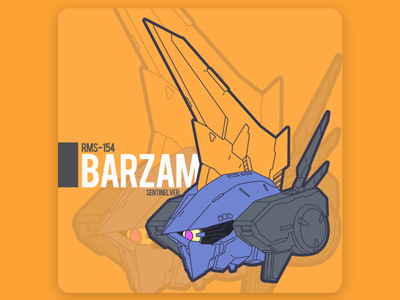 Gundam Barzam bandai barzam gundam head sentinel vector