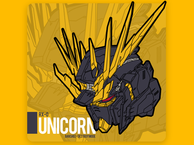 RX-0 Unicorn Gundam 02 Banshee - Destroy Mode bandai banshee destroy gundam head mode rx 0 unicorn vector