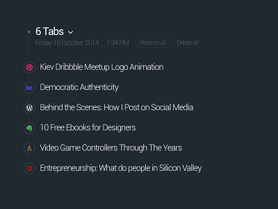 Onetab behance dark dribbble links onetab timeline website