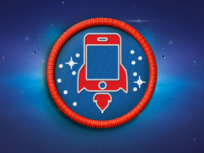 Startappz Badge badge rocket space startappz