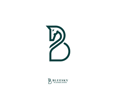 BLUESKY - Logo for SALE branding combination logo graphic design horse and iconic logo horse buy and sell horse jumping brand horse logo horse logo for sale horse race horse racing company horselogoforsale logo logoforsale motion graphics