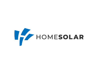 Home Solar logo concept using H