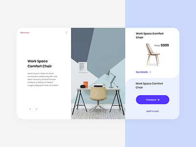 Furniture Websites Header Exploration