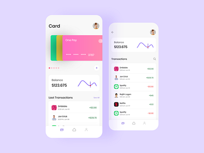 Finance App Visual Exploration , Card page. app branding clean design minimal typography ui ux web website