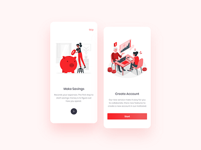 On Boarding : Banking Mobile App app banking branding cards clean colour design minimal mobile app onboarding shadow typography ui ux web website