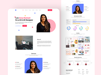 Portfolio Landing page 2020 design 2020 portfolio 2020 trend 2020 trend design app branding cards clean design landing page landing page mokup landing page mokup minimal portfolio landing page typography ui ux web website