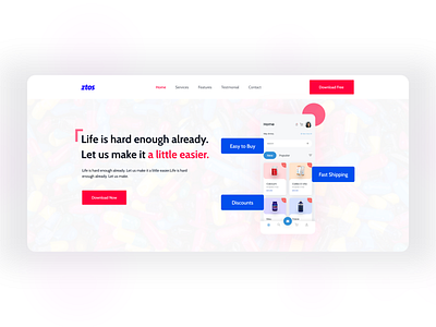 Hero Area: App Landing Page