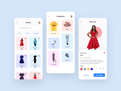 Search & Categories :E commerce app