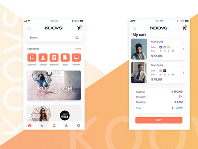 koovs homepage, checkout page redesign