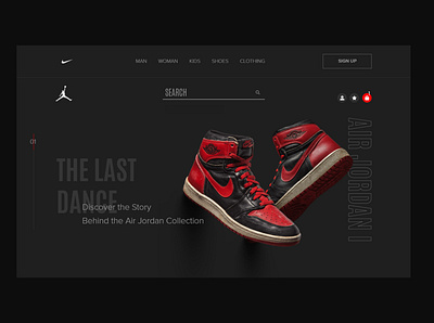 Nike/Air Jordan air jordan app branding concept design desktop e commerce jordan logo minimal nike shoes shop simple sport typography ui ux web website