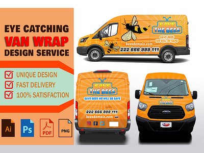 Bee Van Wrap Design for