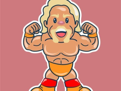 Wrestling Kawaii: Hulkamania #1 design graphic design illustration vector