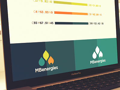 MBenergies Logo elements energies energy flat logo nature