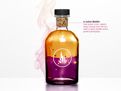 Juice Bottle "Les Vapotos" behance bottle branding cigarette e cigarette e juice fire flame juice logo mockup vape