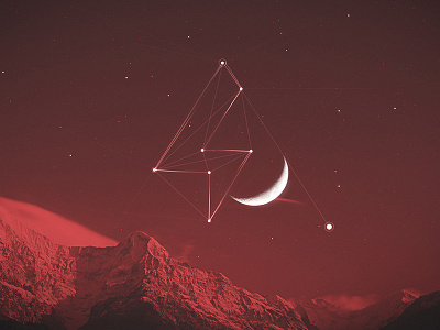 Logo constellation constellation logo moon mountains red sky stars unsplash vectors