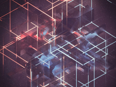 Everyday bullshit abstract cinema 4d cubes dark design isometric lights