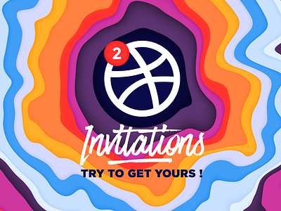 2 Dribbble Invitations to get ! dribbbble invitation invitations invites player