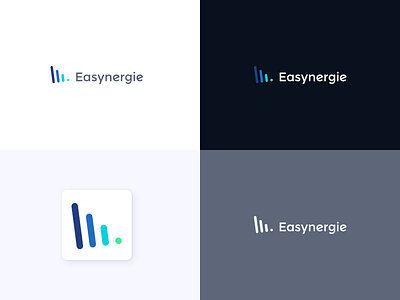 Easynergie - Logo app bars bills blue electricity energy icon logo