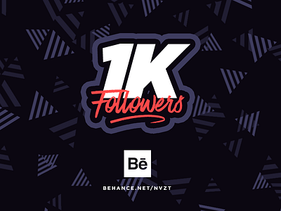 1000 Followers on Behance ! behance followers milestone studio success triangles