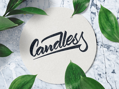 Candless lettering marble music typography vectors