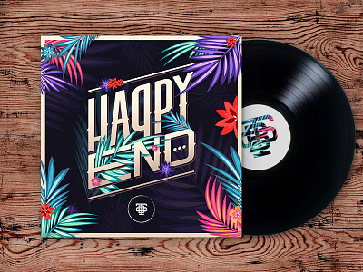 TBO - Happy end custom jungle music summer tropical type typography vectors vynil