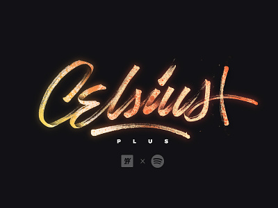 Celsius Plus calligraphy celsius hot lettering music playlist spotify summer
