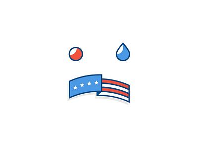 2016 Elections elections flag icon sad tears usa vectors