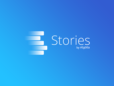 Stories by Algolia algolia blue gradient logo open sans path s speed stories thread vector