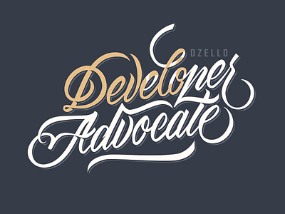 Devil's hiding in gold ;) advocate brush custom developer font lettering type vector