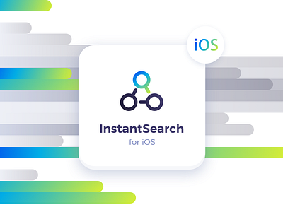 InstantSearch for iOS aerial algolia blue glass green instant ios logo mobile pattern search