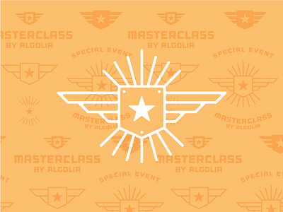 MasterClass by Algolia algolia class master search shield star talk wings yellow