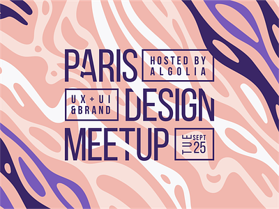Paris Design Meetup algolia design event flamingo fluid meetup paris pink purple search texture vector